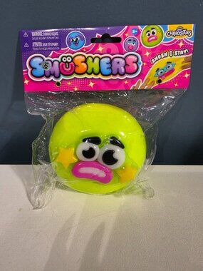 ORB Curiosities Smooshers Green Yellow Stars Squishy Stress Toy NEW